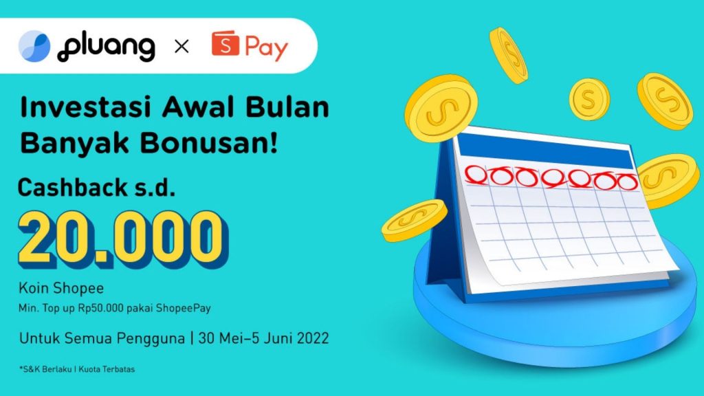 Cashback Rp 20.000 di Aplikasi Pluang x ShopeePay!